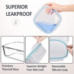 Rosos Airtight Glass Food Storage Containers - 4 Pack