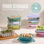 Glass Meal Prep Set with Airtight Lids, 10 Pieces