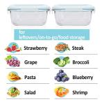 Rosos Airtight Glass Food Storage Containers - 4 Pack