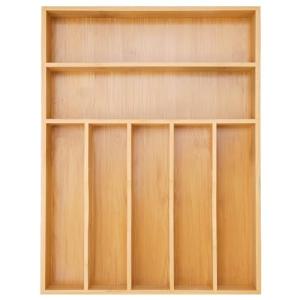 Bamboo Silverware Organizer with 7 Slots