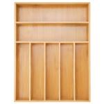 Bamboo Silverware Organizer with 7 Slots