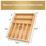 Bamboo Silverware Organizer with 7 Slots