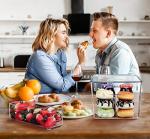 Set of 8 Clear Stackable Storage Bins