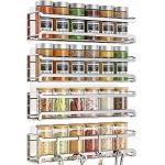 Bunoxea Wall-Mounted Spice Rack Organizer Set
