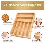 Bamboo Silverware Organizer with 7 Slots