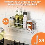 Bunoxea Wall-Mounted Spice Rack Organizer Set