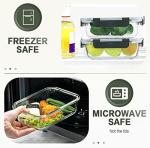 KOMUEE 30 Pieces Glass Food Storage Containers Set, Glass Meal Prep Containers Set with Snap Locking Lids, Airtight lunch Containers for Microwave, Oven, Freezer & Dishwasher,Gray