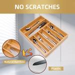 Bamboo Silverware Organizer with 7 Slots