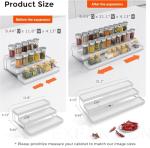 Expandable 3-Tier Spice Rack Organizer - White
