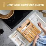 Bamboo Silverware Organizer with 7 Slots