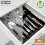 Expandable Silverware Organizer - Black Kitchen Storage