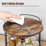 12" Wooden Lazy Susan Spice Rack Organizer