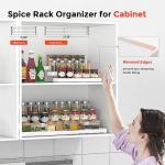 Expandable 3-Tier Spice Rack Organizer - White