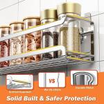 Bunoxea Wall-Mounted Spice Rack Organizer Set