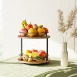 12" Wooden Lazy Susan Spice Rack Organizer