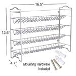 Spice Rack Organizer with Jars and Labels Set