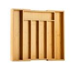 Expandable Bamboo Silverware Organizer for Kitchen Drawers