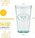 Bee Design Hiball Glasses - 16 Oz, Set of 6