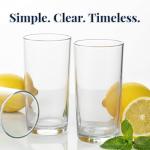 Clear Plastic Reusable Drinking Glasses - Set of 6