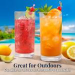 Clear Plastic Reusable Drinking Glasses - Set of 6