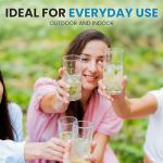 Zulay 8-Piece Unbreakable Acrylic Drinking Glass Set