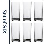 Clear Plastic Reusable Drinking Glasses - Set of 6