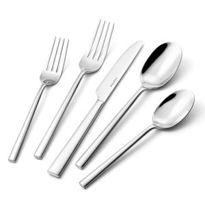 KINGSTONE 40-Piece Premium Stainless Steel Silverware Set