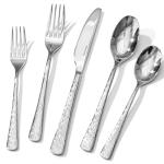 KINGSTONE Hammered 20-Piece Silverware Set