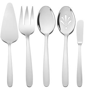 HaWare 5-Piece Stainless Steel Serving Utensils Set