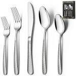 40-Piece Hammered Stainless Steel Flatware Set