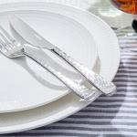 KINGSTONE Hammered 20-Piece Silverware Set