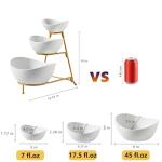 3-Tiered Oval Serving Bowl Set with Rack