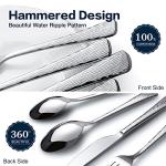 KINGSTONE Hammered 20-Piece Silverware Set