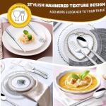 40-Piece Hammered Stainless Steel Flatware Set