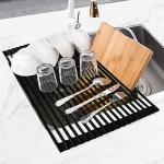 MERRYBOX Roll Up Silicone Dish Drying Rack