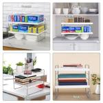 Pantry Organization and Storage for Kitchen - Expandable Kitchen Wrap Box Organizer Rack, Foil Organizer for Cabinet & Counter, Height & Width Adjustable Cupboard Storage Rack - (3 Tier 9.8 to 15.6"L)