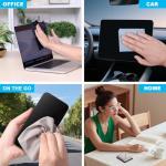 12 Pack Microfiber Lens Cleaning Cloths, Assorted Colors