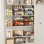 JKsmart 4 Pack XXL Stackable Wire Baskets with Handles for Pantry Storage and Organization,Fruit and Vegetable Basket with Name Plates,Metal Storage Bins for Snack Can Fruit Veggies