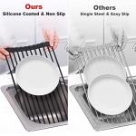 MERRYBOX Roll Up Silicone Dish Drying Rack