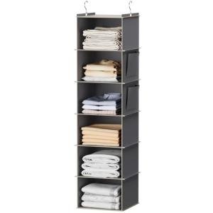 YOUDENOVA 6-Shelf Hanging Closet Organizer - Grey