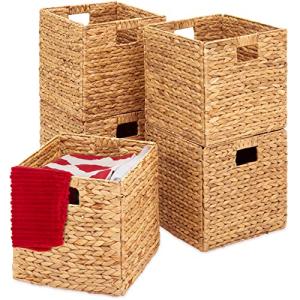 Pack of 5 Handwoven Cube Storage Baskets