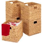 Pack of 5 Handwoven Cube Storage Baskets