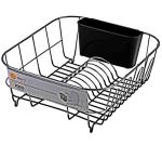 Neat-O Black Chrome Steel Draining Bowl Rack