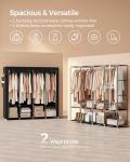 Portable Wardrobe Organizer with Cover and Shelves