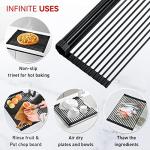 MERRYBOX Roll Up Silicone Dish Drying Rack
