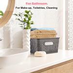 AREYZIN Lidded Plastic Storage Baskets, 6 Pack