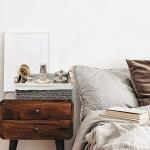 Set of 2 Grey Wicker Storage Baskets