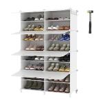 8-Tier Shoe Rack with Door for 32 Pairs