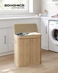 Bamboo Laundry Hamper with Lid and Handles