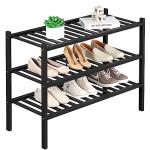 3-Tier Bamboo Shoe Rack for Small Spaces